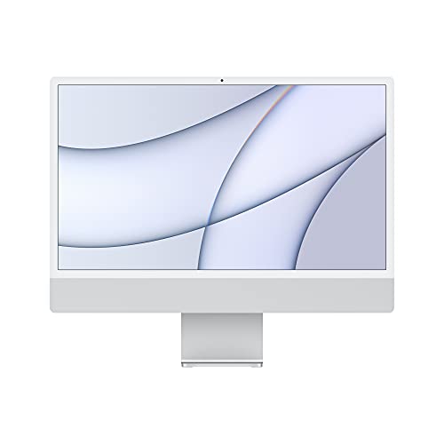 Apple 2021 iMac (24-inch, M1 Chip Octa-core CPU and Seven-core GPU, Dual Ports, 8GB RAM, 256GB) - Silver