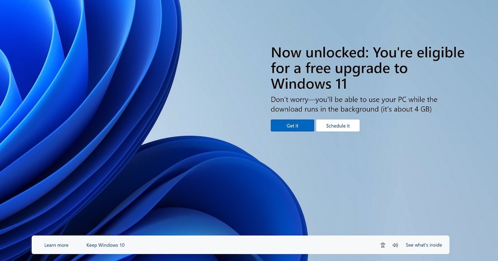 Upgrade nag to windows 11 full screen