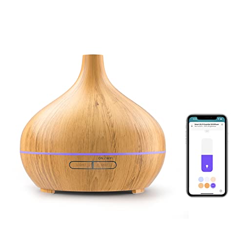 meross Wi-Fi Smart Ultrasonic Humidifier Compatible with HomeKit Alexa and Google Home, 400ml Essential Oil Diffuser, BPA Free, MOD150HK