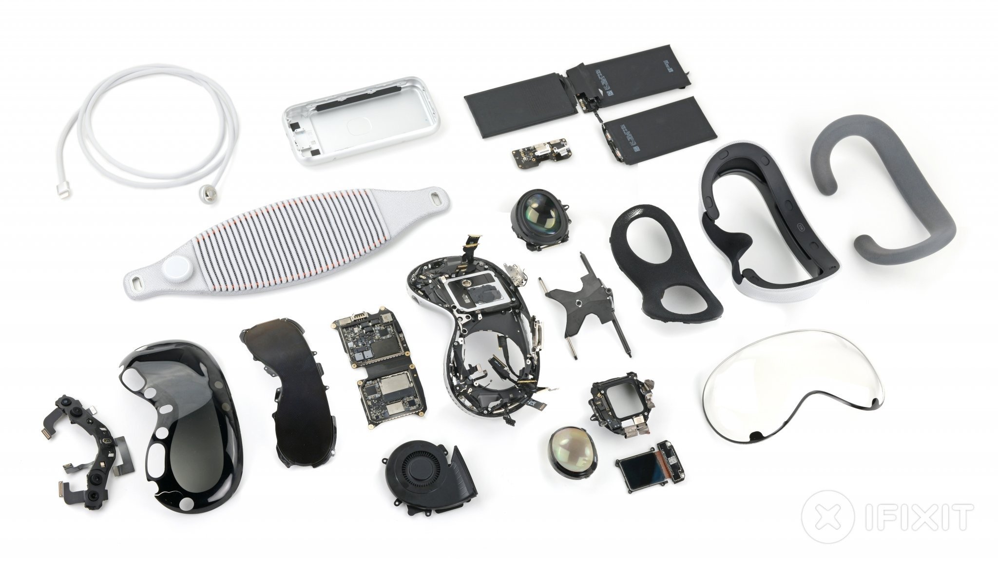 vision pro disassembled exploded view parts