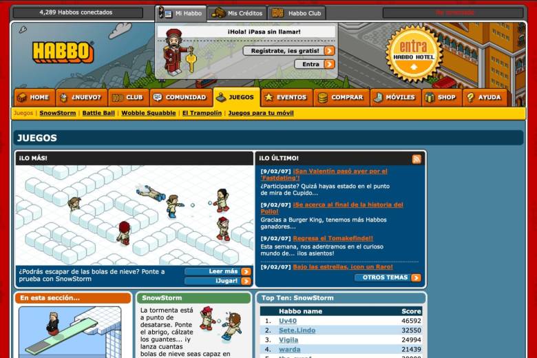 Habbo triumphed in Spain and Latin America during the first decade of the 21st century